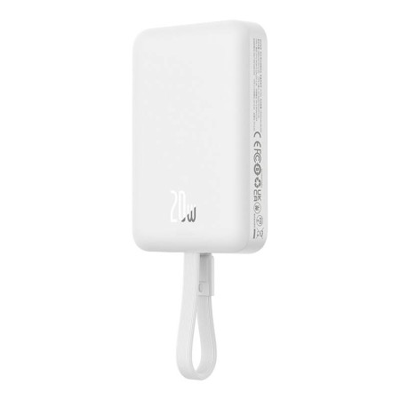 Acumulator Extern MagSafe, USB-C, 10000mAh, 20W - Baseus Magnetic Mini (P10022109223-00) - White