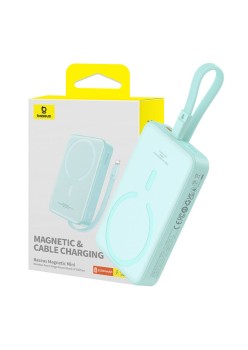 Acumulator Extern MagSafe, USB-C, 10000mAh, 20W - Baseus Magnetic Mini (P10022109333-00) - Mint