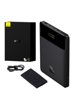 Acumulator Extern 2xUSB, 2xUSB-C, 20000mAh + Cablu USB-C, 100W - Baseus (PPBL000201) - Black