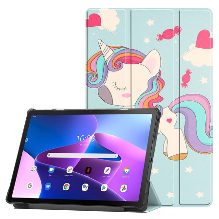 Husa tableta compatibila Honor Pad 9, FoldPro cu Microfibra, Auto Sleep/Wake, Unicorn