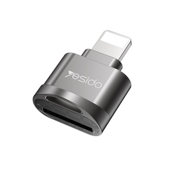 Cititior de Carduri Lightning la TF, cu Functia OTG, Yesido, Grey