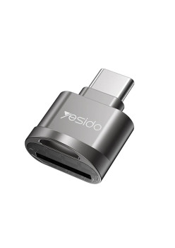 Cititor de Carduri Tip-C la TF, cu Functia OTG, Yesido, Grey