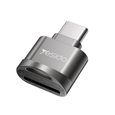 Cititor de Carduri Tip-C la TF, cu Functia OTG, Yesido, Grey