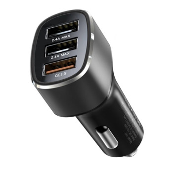 Incarcator Auto 3x USB Yesido, Black
