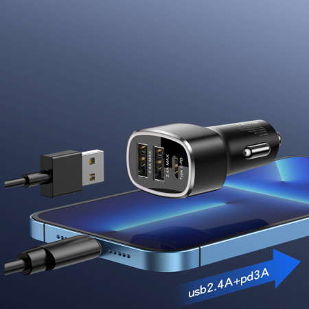 Incarcator Dual USB, Tip-C, 49W, Yesido, Black