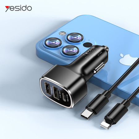 Incarcator Dual USB, Tip-C, 49W, Yesido, Black