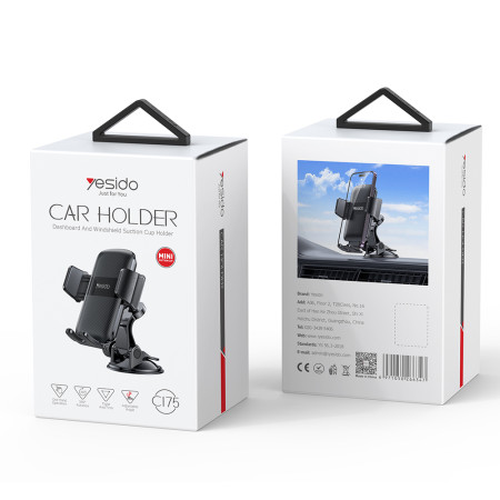 Suport de Bord / Parbriz pentru Telefon Yesido, Black
