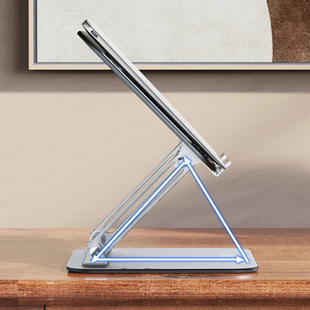 Suport din Aluminiu pentru Laptop Yesido, Silver