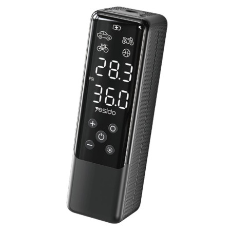 Compresor auto digital pentru Rotile Masinii, 50W, Yesido, Black