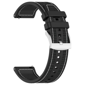 Curea pentru Samsung Galaxy Watch 4/5/Active 2, Huawei Watch GT 3 (42mm)/GT 3 Pro (43mm) - Techsuit Watchband (W051) - Black