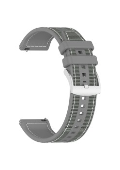 Curea pentru Samsung Galaxy Watch 4/5/Active 2, Huawei Watch GT 3 (42mm)/GT 3 Pro (43mm) - Techsuit Watchband (W051) - Gray
