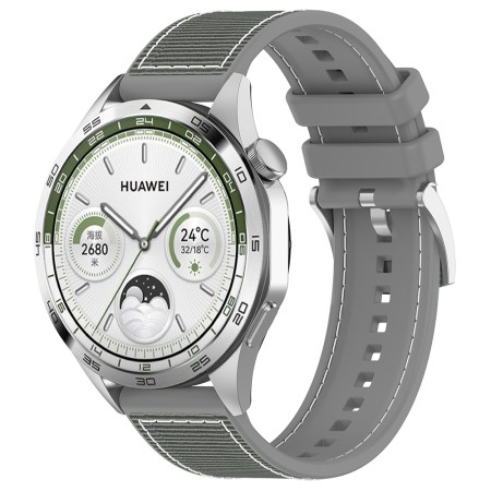 Curea pentru Samsung Galaxy Watch 4/5/Active 2, Huawei Watch GT 3 (42mm)/GT 3 Pro (43mm) - Techsuit Watchband (W051) - Gray
