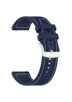 Curea pentru Samsung Galaxy Watch 4/5/Active 2, Huawei Watch GT 3 (42mm)/GT 3 Pro (43mm) - Techsuit Watchband (W051) - Dark Blue