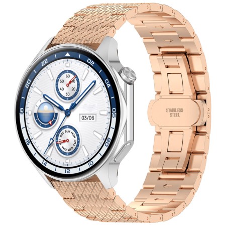 Curea pentru Huawei Watch GT 2 (46mm)/GT 2 Pro/GT 3 Pro (46mm)/Ultimate, Xiaomi Watch S1 - Techsuit Watchband (W052) - Rose Gold
