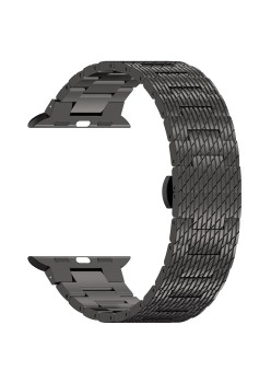 Curea pentru Apple Watch 1/2/3/4/5/6/7/8/9/SE/SE 2/Ultra/Ultra 2 (42/44/45/49mm) - Techsuit Watchband (W052) - Black