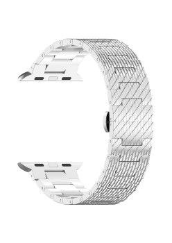 Curea pentru Apple Watch 1/2/3/4/5/6/7/8/9/SE/SE 2/Ultra/Ultra 2 (42/44/45/49mm) - Techsuit Watchband (W052) - Silver