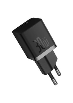 Incarcator Type-C, Fast Charging, GaN, 30W + Cablu Type-C, 100W, 1m - Baseus (P10110902113-00) - Cluster Black