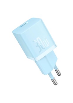 Incarcator Type-C, Fast Charging, GaN, 30W + Cablu Type-C, 100W, 1m - Baseus (P10110902313-00) - Galaxy Blue