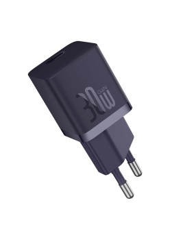 Incarcator Type-C, Fast Charging, GaN, 30W + Cablu Type-C, 100W, 1m - Baseus (P10110902523-00) - Midnight Purple
