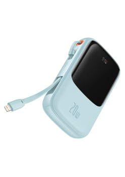 Baterie Externa 2x Lightning, Type-C, USB, 20000mAh, 20W - Baseus Qpow Pro (PPQD030003) - Blue