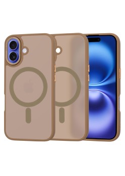 Husa pentru iPhone 16 - Techsuit HaloFrost MagSafe Series - Sandstone Brown