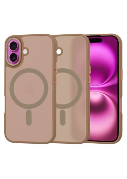 Husa pentru iPhone 16 Plus - Techsuit HaloFrost MagSafe Series - Sandstone Brown