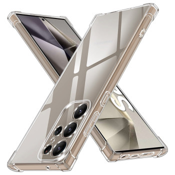 Husa Antisoc compatibila Samsung Galaxy S24 Ultra, PRO AirBag, Clear