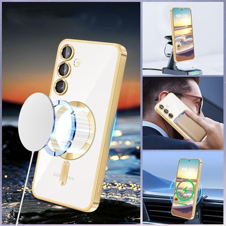 Husa pentru Samsung Galaxy A16, Atasare Magnetica, MagSafe, Gold