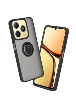 Husa pentru Realme C61 / Realme C63 - Magnet Auto și Inel Rotativ, Premium, Negru