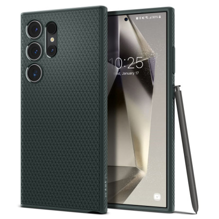 Husa pentru Samsung Galaxy S24 Ultra, Spigen Liquid Air, Abyss Green