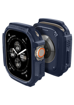 Husa pentru Apple Watch Ultra / Ultra 2, Spigen Rugged Armor, Navy Blue