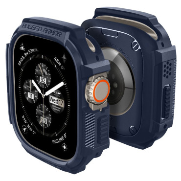 Husa pentru Apple Watch Ultra / Ultra 2, Spigen Rugged Armor, Navy Blue