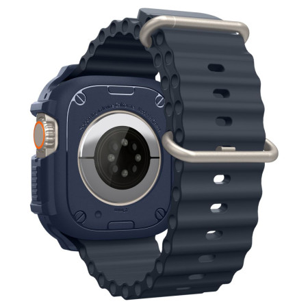 Husa pentru Apple Watch Ultra / Ultra 2, Spigen Rugged Armor, Navy Blue