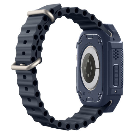Husa pentru Apple Watch Ultra / Ultra 2, Spigen Rugged Armor, Navy Blue