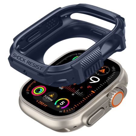 Husa pentru Apple Watch Ultra / Ultra 2, Spigen Rugged Armor, Navy Blue