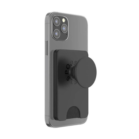 Portofel pentru telefon PopSockets PopWallet, Magnetic MagSafe Black