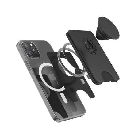Portofel pentru telefon PopSockets PopWallet, Magnetic MagSafe Black