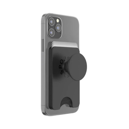 Portofel pentru telefon PopSockets PopWallet, Magnetic MagSafe Black