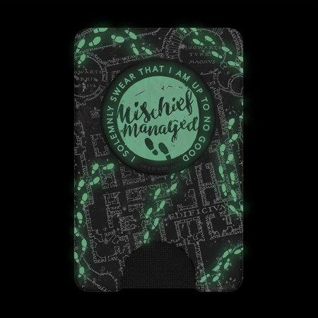 Portofel pentru telefon PopSockets PopWallet Mischief Managed Marauder's Map