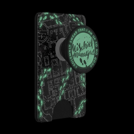 Portofel pentru telefon PopSockets PopWallet Mischief Managed Marauder's Map