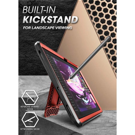 Husa pentru Samsung Galaxy Tab S8 Ultra, Supcase Unicorn Beetle Pro, Metallic Red