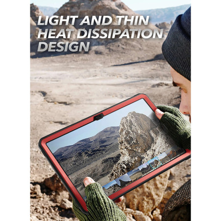 Husa pentru Samsung Galaxy Tab S8 Ultra, Supcase Unicorn Beetle Pro, Metallic Red