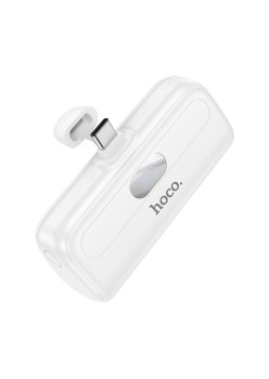 Baterie Externa USB-C, 5000mAh - Hoco Cool (J116) - White