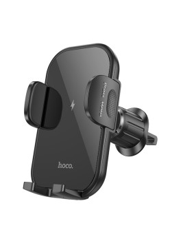 Suport Grila Ventilatie pentru Telefon, 15W - Hoco Journey (HW4) - Black