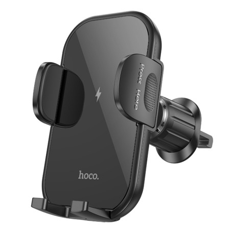 Suport Grila Ventilatie pentru Telefon, 15W - Hoco Journey (HW4) - Black