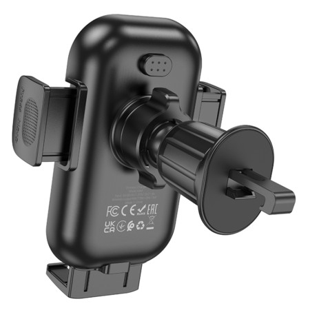 Suport Grila Ventilatie pentru Telefon, 15W - Hoco Journey (HW4) - Black