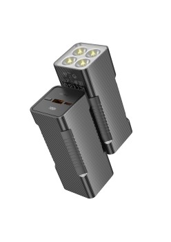 Lanterna 22.5W cu Baterie Externa 10000mAh - Hoco (Q15) - Black