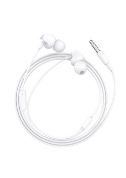 Casti Jack cu Microfon, 1.2m - Hoco Perfect Sound (M60) - White