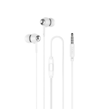 Casti Jack cu Microfon, 1.2m - Hoco Graceful (M70) - White