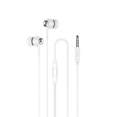 Casti Jack cu Microfon, 1.2m - Hoco Graceful (M70) - White